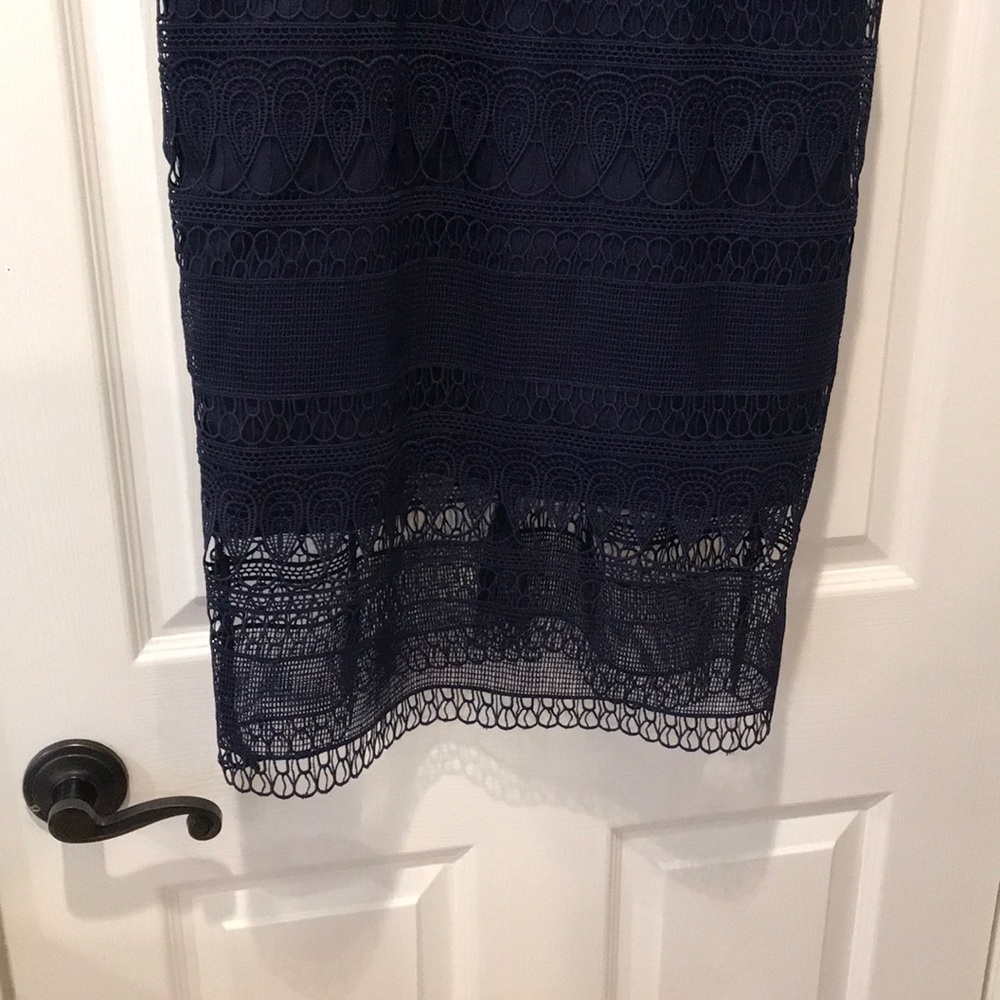 BARDOT BLUE LACE DRESS - Picture 3 of 3